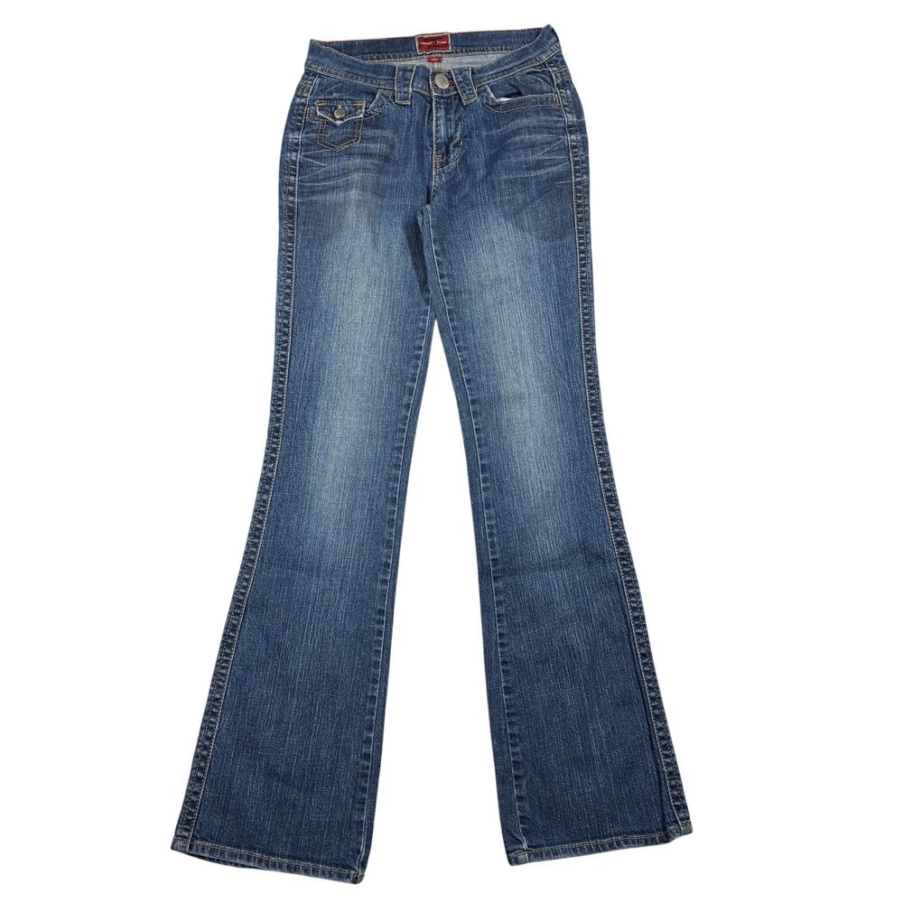 Tommy Hilfiger Jeans 1 Womens Premium Denim Flared Leg Bootcut Classic Y2K 2000s
